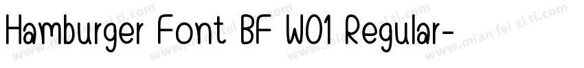 Hamburger Font BF W01 Regular字体转换